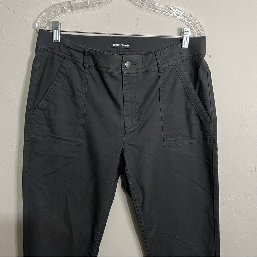 Toad&Co Earthworks Gray Organic Cotton Blend Straight Leg Utility Pants - Picture 5 of 12